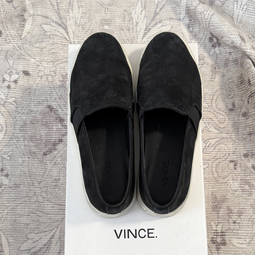 Vince Black Suede women slip-on sneakers